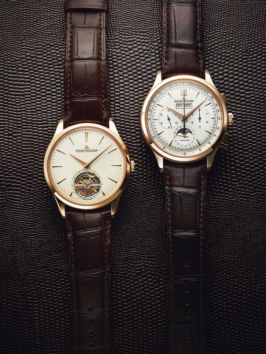 （左）マスター・ウルトラスリム・トゥールビヨン（右）マスター・コントロール・クロノグラフ・カレンダー