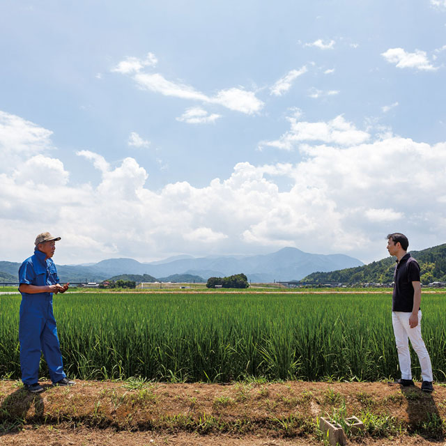 野菜も米も、大切に相対する