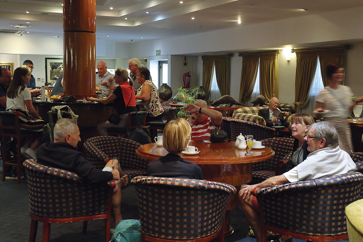 ケープタウン駅のブルートレイン専用ラウンジ