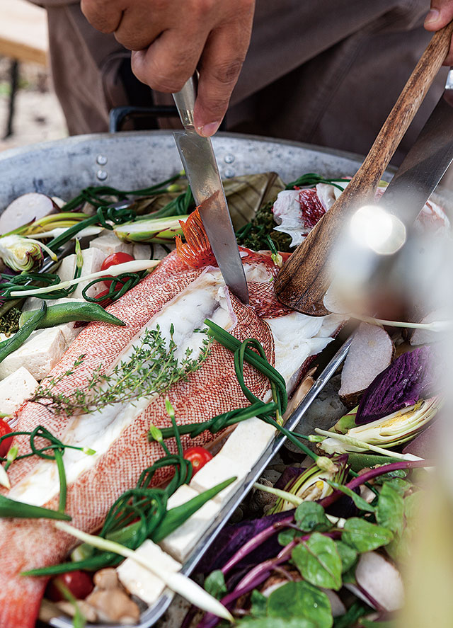 やんばる畑人プロジェクト。アカジンを料理
