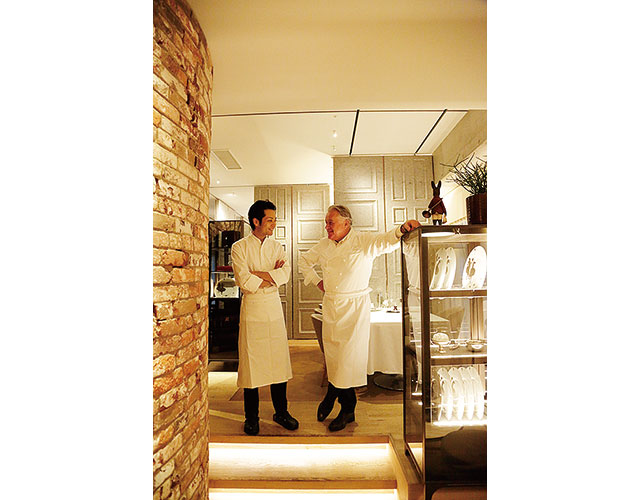 ドミニク・ブシェ氏と田中耕太シェフ