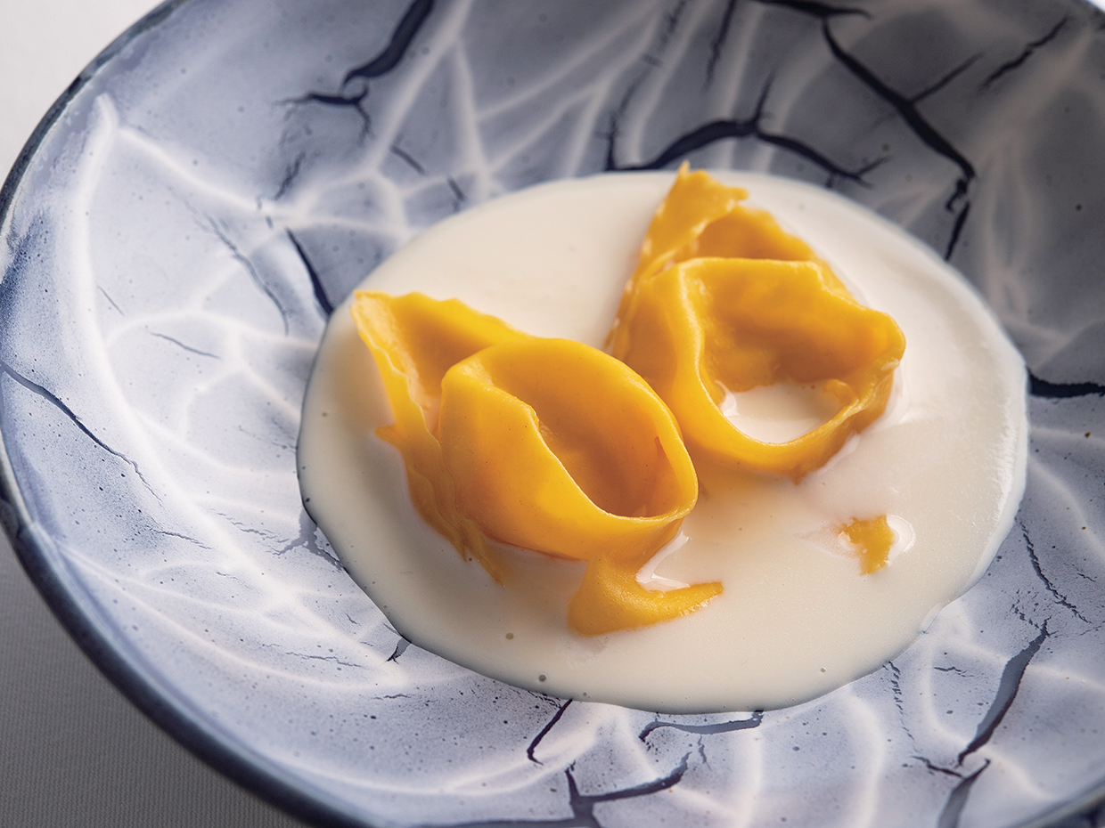 「ラッセ」4種類のチーズの入ったラビオリ